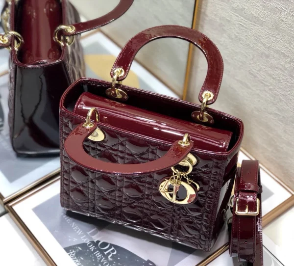 Burgundy lacquer, classic 5-panel 24cm - Image 4