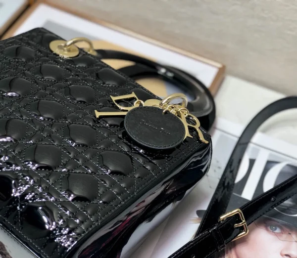 Black lacquer, classic 5 compartments 24cm - Image 5