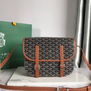 Belvdre double strip messenger bag Model: GY020098 Size: 22*17*9.5Cm