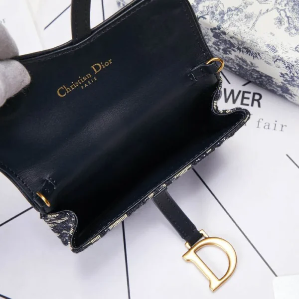 Blue Jacquard Clutch Bag Size: 11.5 x 7.5 x 2 cm Ref: S5654CTZQ_M928 - Image 11