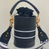 Black Cowhide Bucket Bag Size: 22cmx16cm. - Image 6
