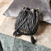 Matelasse metal chain shoulder strap with zipper pocket size: 17 2.5 9 Length: 115cm