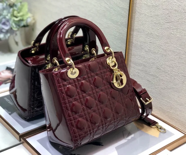 Burgundy lacquer, classic 5-panel 24cm - Image 9