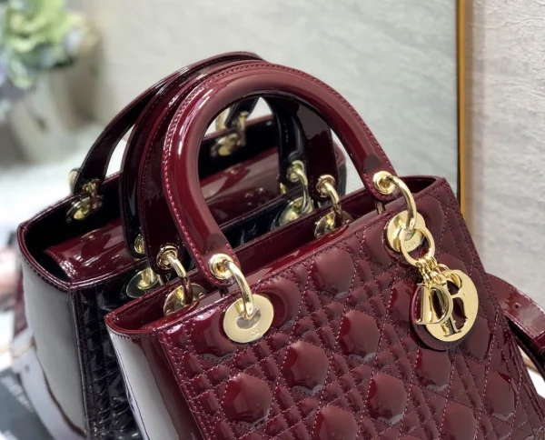 Burgundy lacquer, classic 5-panel 24cm - Image 8