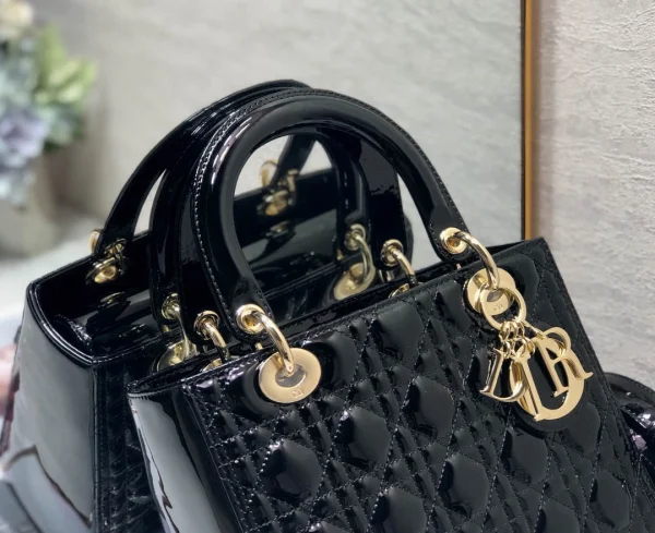Black lacquer, classic 5 compartments 24cm - Image 8