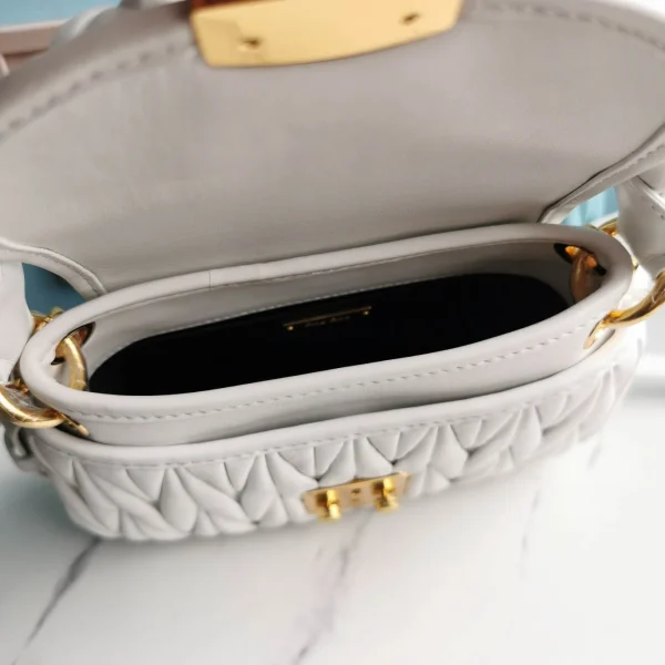 miu miu bronze metal white Model: 5BH188 size: L16.5, H24, W6.5 - Image 5