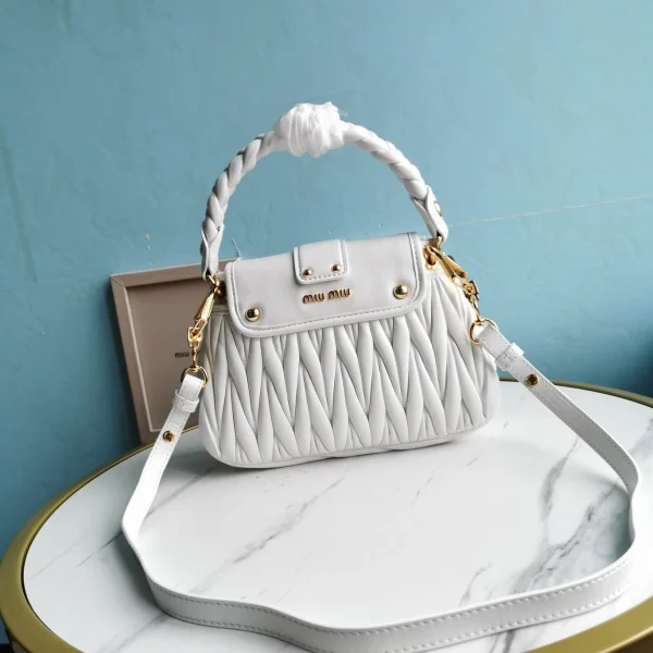 miu miu bronze metal white Model: 5BH188 size: L16.5, H24, W6.5 - Image 9