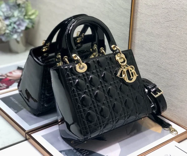 Black lacquer, classic 5 compartments 24cm - Image 9
