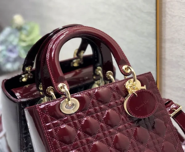 Burgundy lacquer, classic 5-panel 24cm - Image 7